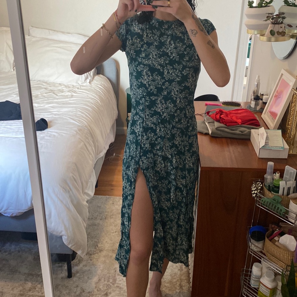 Emerald Green Midi Dress